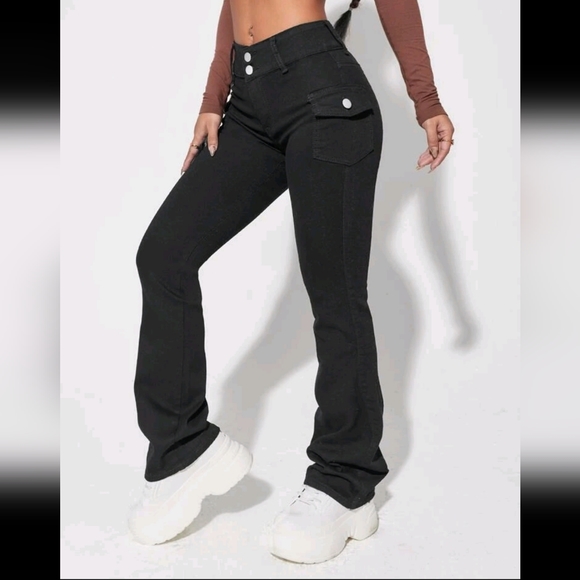 Side Pocket Bootcut Jeans - Picture 3 of 4